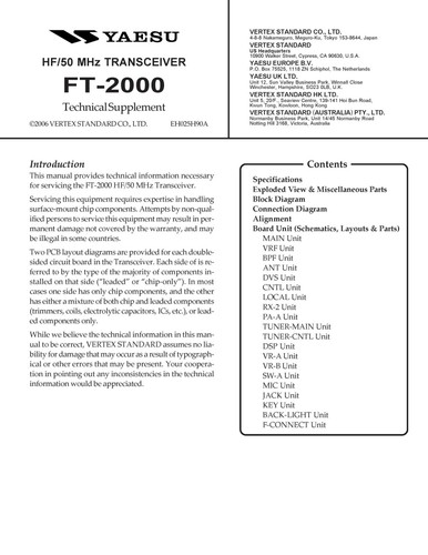 Manuel service pour yaesu - manuel,